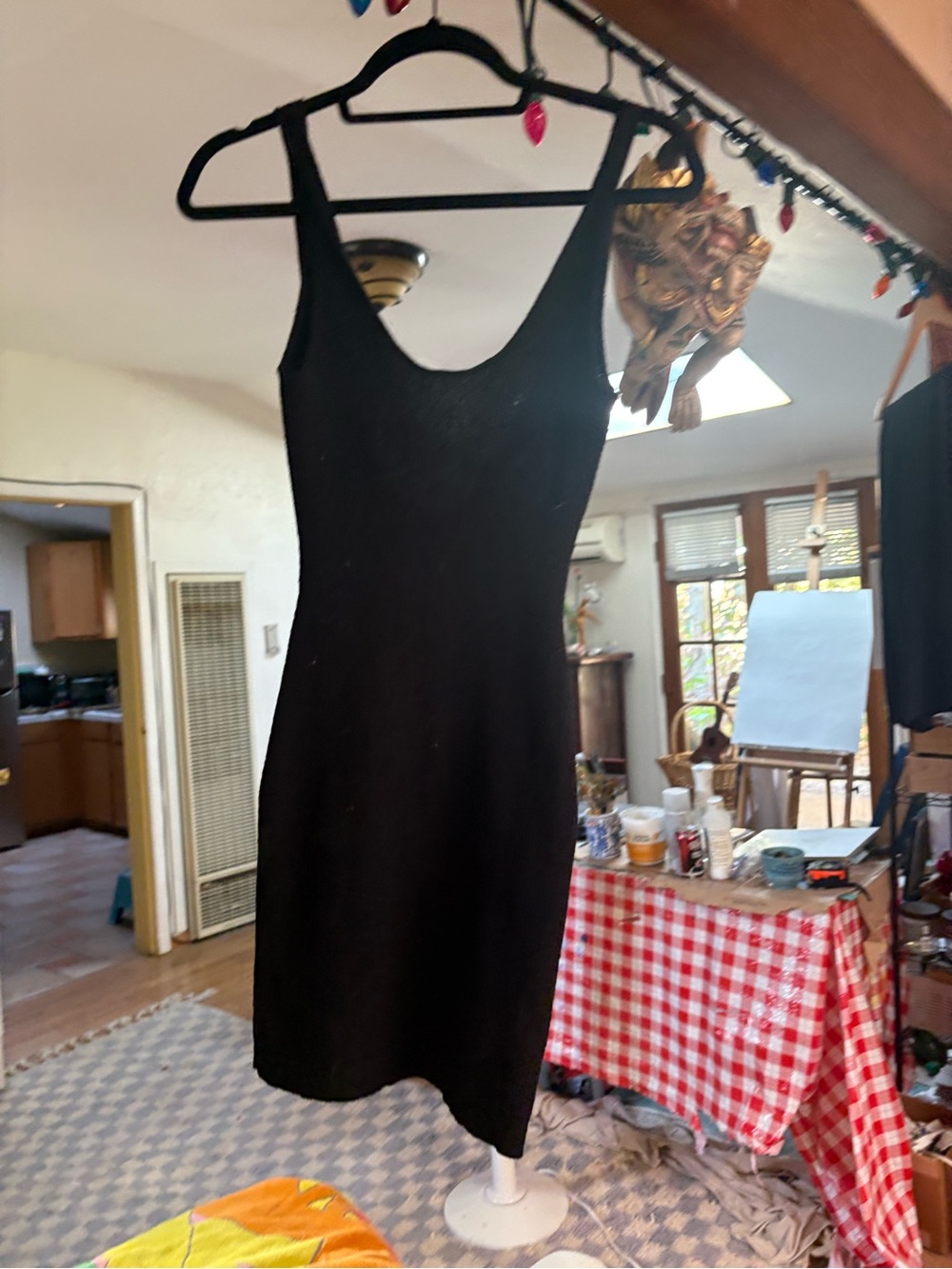 Bec + Bridge Black Ribbed Knit Bodycon Midi Dress Sz 4